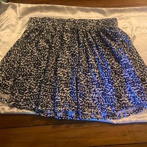 Navy blue and white spotted skirt